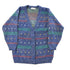 Vintage 1990s Euro Prep Striped Knit Cardigan Sweater Women&