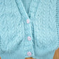 Vintage 1990s Evian Cable Knit Cardigan Sweater Men's L from propervintagecanada