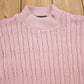 Vintage 1990s Excelsior Pink Cable Knitt Mockneck Sweater Men's Large from propervintagecanada