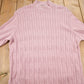 Vintage 1990s Excelsior Pink Cable Knitt Mockneck Sweater Men's Large from propervintagecanada
