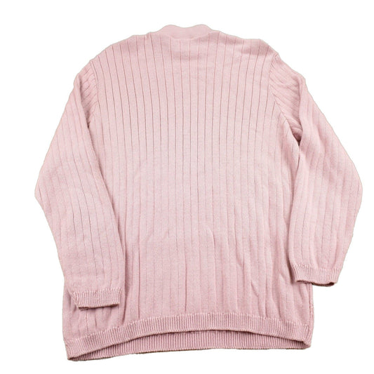 Vintage 1990s Excelsior Pink Cable Knitt Mockneck Sweater Men's Large from propervintagecanada