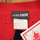 Vintage 1990s Excelsior Red Knit Cardigan Sweater Men's Large from propervintagecanada