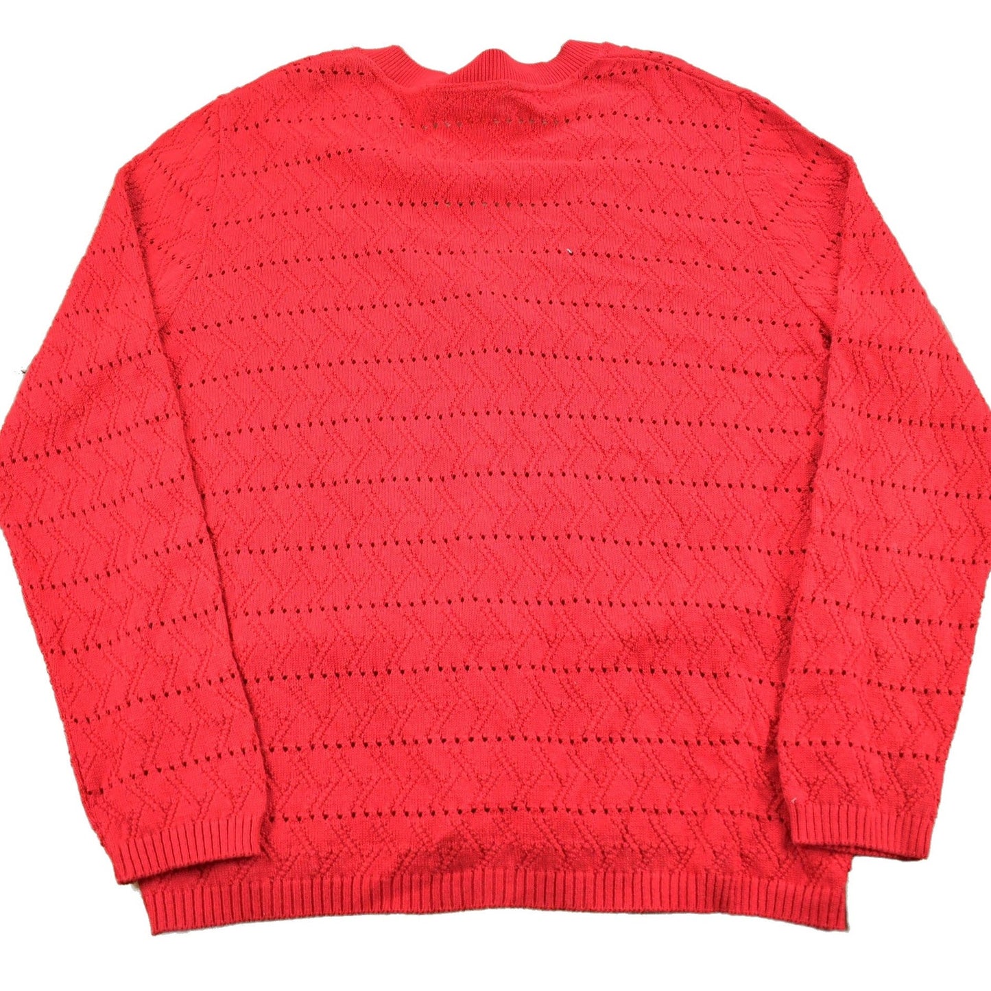 Vintage 1990s Excelsior Red Knit Cardigan Sweater Men's Large from propervintagecanada