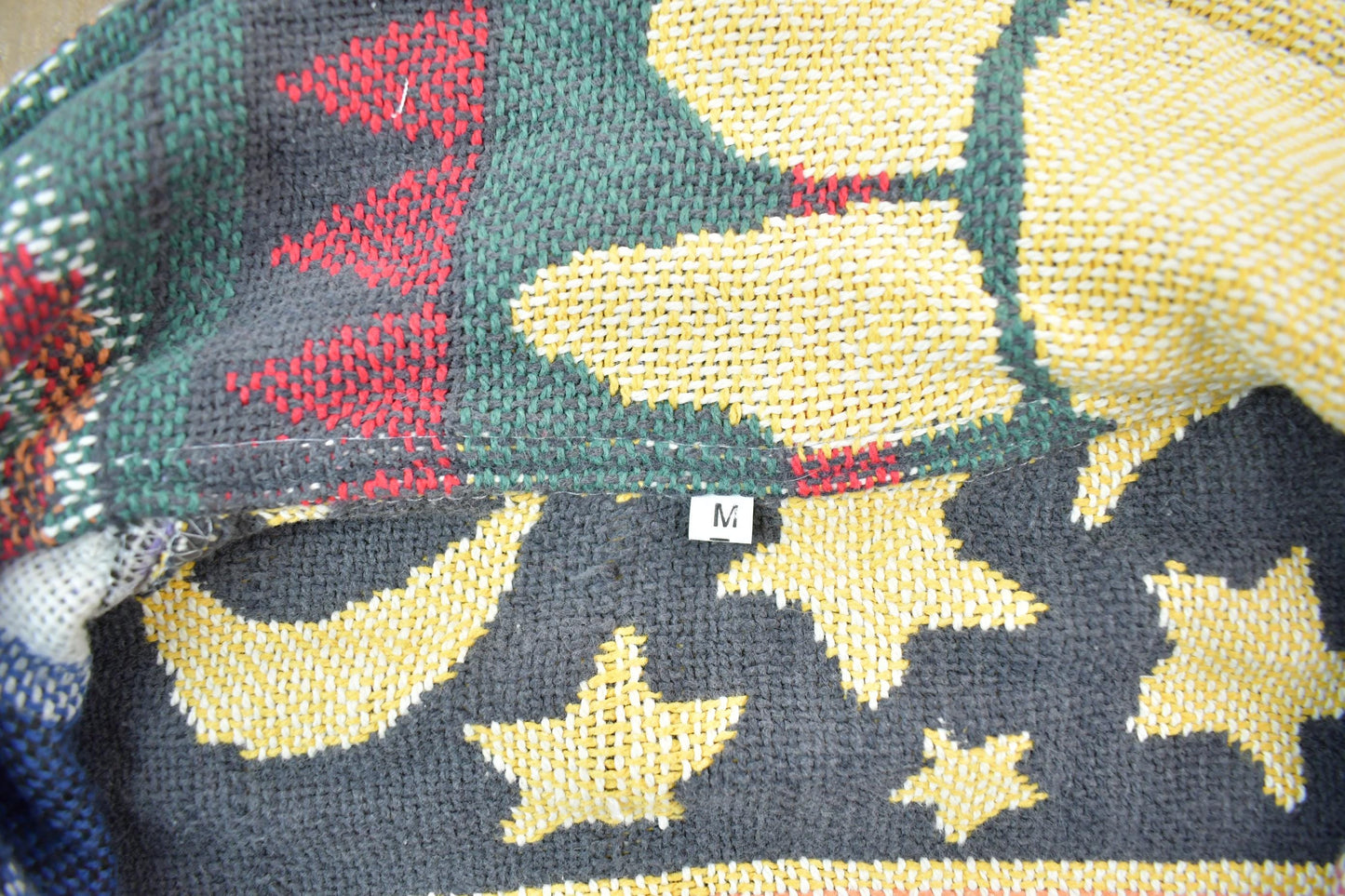 Vintage 1990s Exotic Animal Print Tapestry Patchwork Knit Jacket Men's Large from propervintagecanada