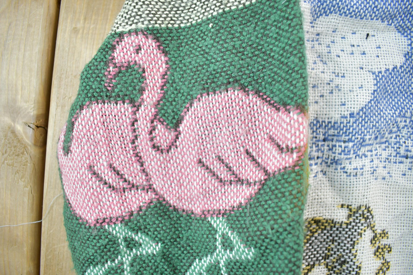 Vintage 1990s Exotic Animal Print Tapestry Patchwork Knit Jacket Men's Large from propervintagecanada