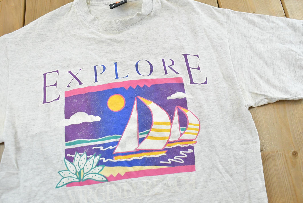 Vintage 1990s Explore Sailing Souvenir T Shirt Men's L from propervintagecanada