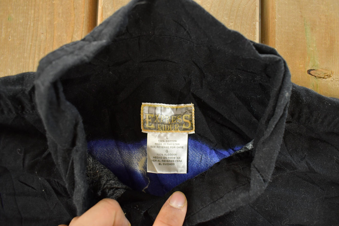 Vintage 1990s Express Rider Western Shirt Horse Theme Pearl Snap Button Up Shirt Men's Large from propervintagecanada