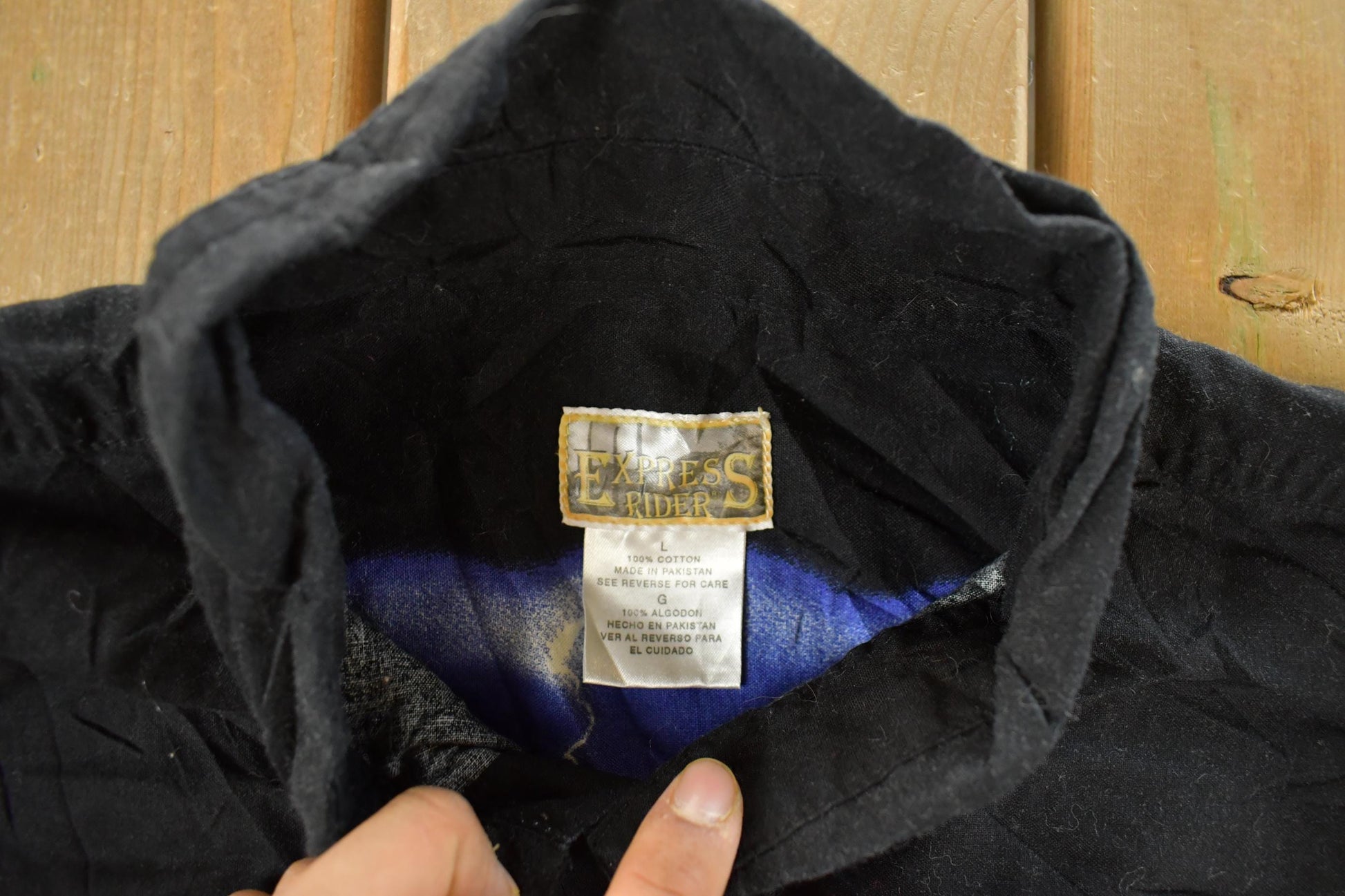 Vintage 1990s Express Rider Western Shirt Horse Theme Pearl Snap Button Up Shirt Men's Large from propervintagecanada