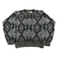 Vintage 1990s Expressions Knit Abstract Pattern Crewneck Sweater Men's M from propervintagecanada