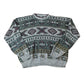 Vintage 1990s Expressions Knit Abstract Pattern Crewneck Sweater Men's XL from propervintagecanada