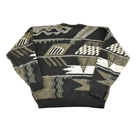 Vintage 1990s Expressions Knit Crewneck Sweater Men's L from propervintagecanada