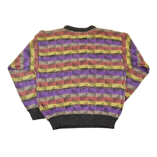 Vintage 1990s Expressions Worldwide Abstract Knit Crewneck Sweater Mens L from propervintagecanada