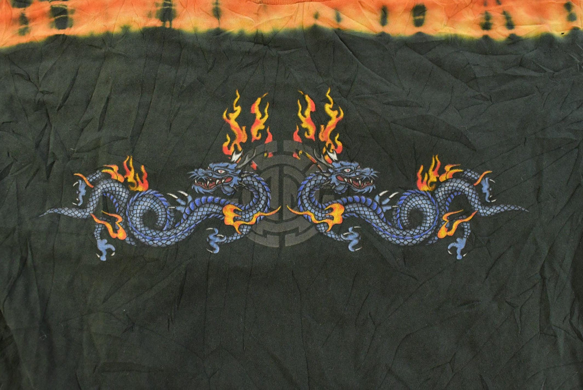 Vintage 1990s Extreme Limit Flames Dragon Graphic T-Shirt Men's M from propervintagecanada