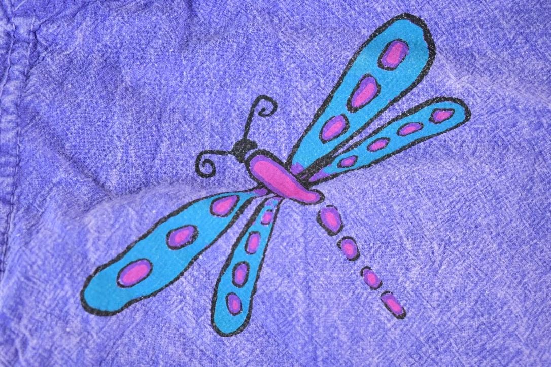 Vintage 1990s Ezze Wear Button Up Dragonfly Shirt Mens L from propervintagecanada