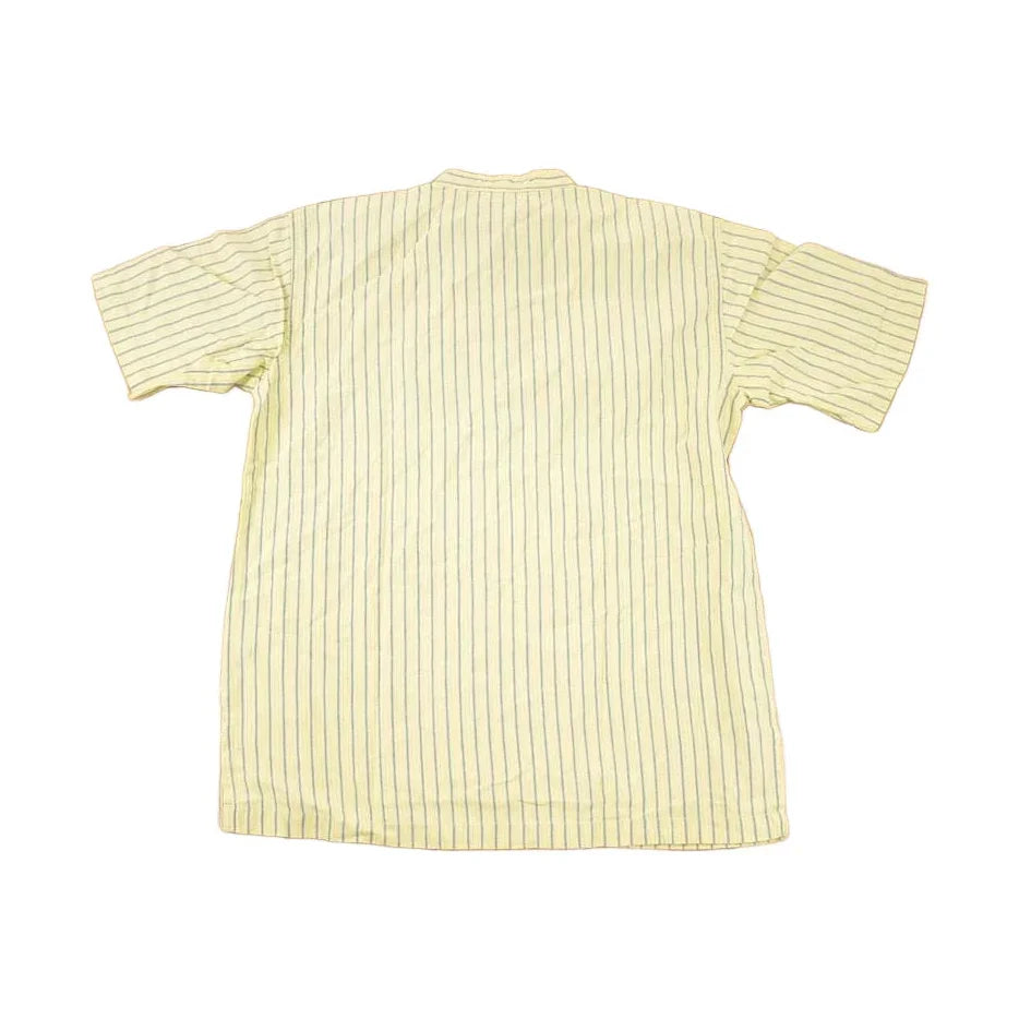 Vintage 1990s Fabindia Souvenir Button Up Striped Travel T-Shirt Men's M from propervintagecanada