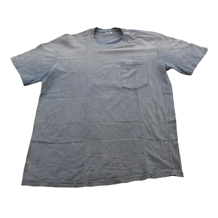 Vintage 1990s Faded Blank Black Pocket T-Shirt Men's L from propervintagecanada