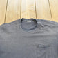 Vintage 1990s Faded Blank Black Pocket T-Shirt Men's L from propervintagecanada