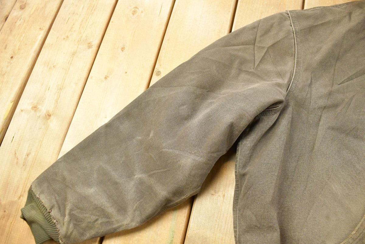 Vintage 1990s Faded Distressed Carhartt Hooded Active Work Jacket Men's XL / Workwear / 90s Streetwear / Outerwear from propervintagecanada