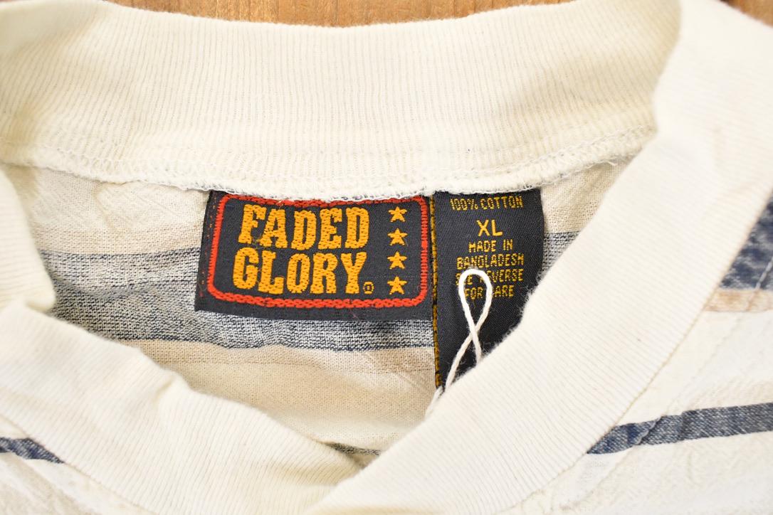 Vintage 1990s Faded Glory Striped Button Up Shirt Men's XL / Striped Pattern / Preppy Style / Boxy Fit from propervintagecanada