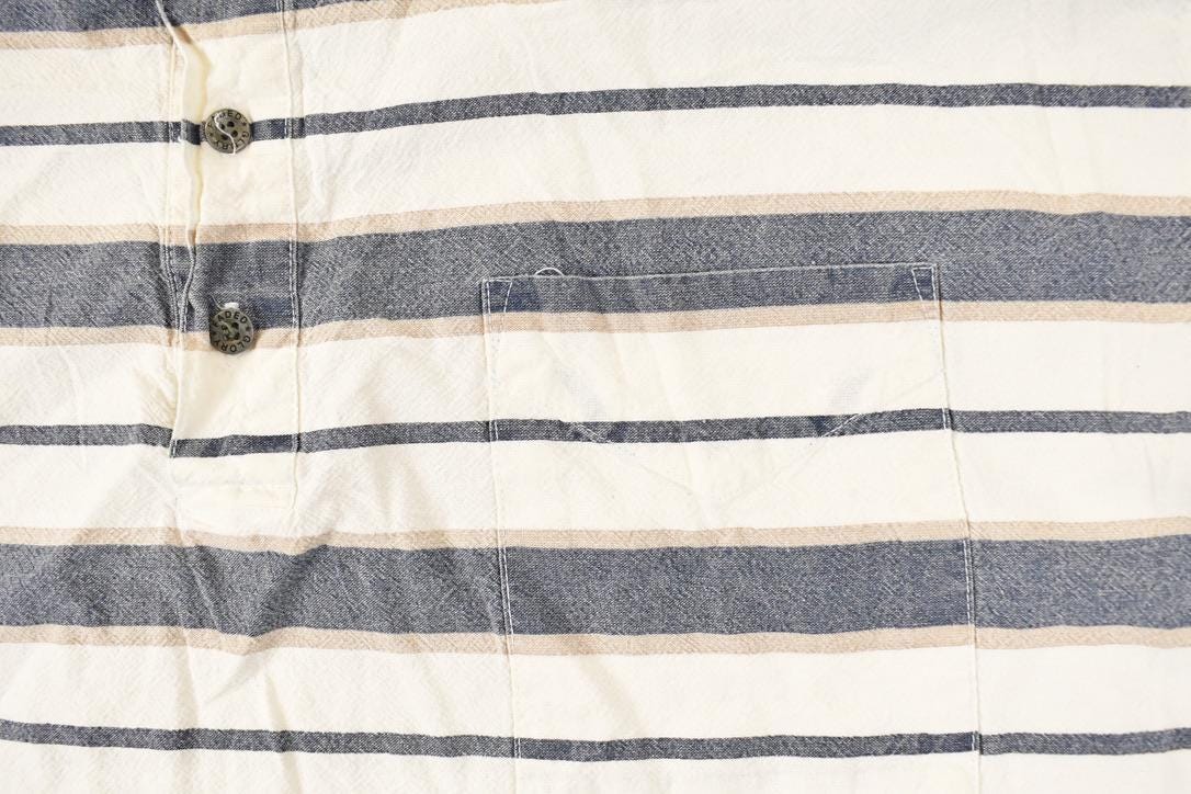 Vintage 1990s Faded Glory Striped Button Up Shirt Men's XL / Striped Pattern / Preppy Style / Boxy Fit from propervintagecanada