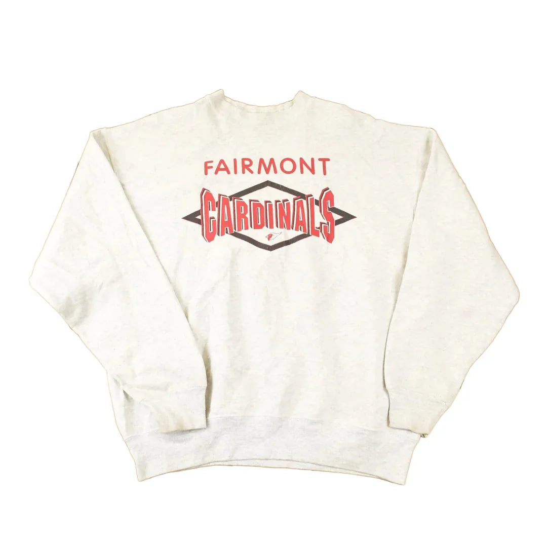 Vintage 1990s Fairmont Cardinals Graphic Print Crewneck Sweatshirt Mens XL from propervintagecanada