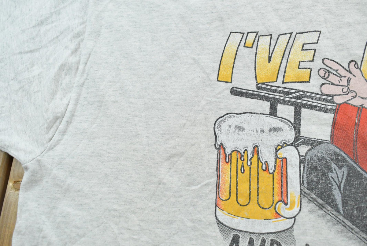 Vintage 1990s Fallen Cant Reach My Beer Funny Graphic T Shirt Men's 2XL from propervintagecanada