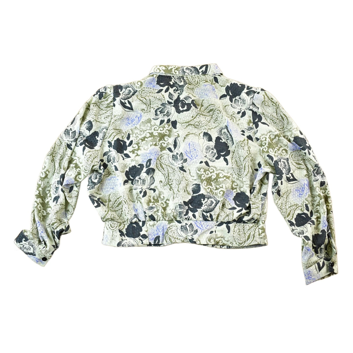 Vintage 1990s Fankenwalder AOP Button Up Cropped Shirt Womens L from propervintagecanada