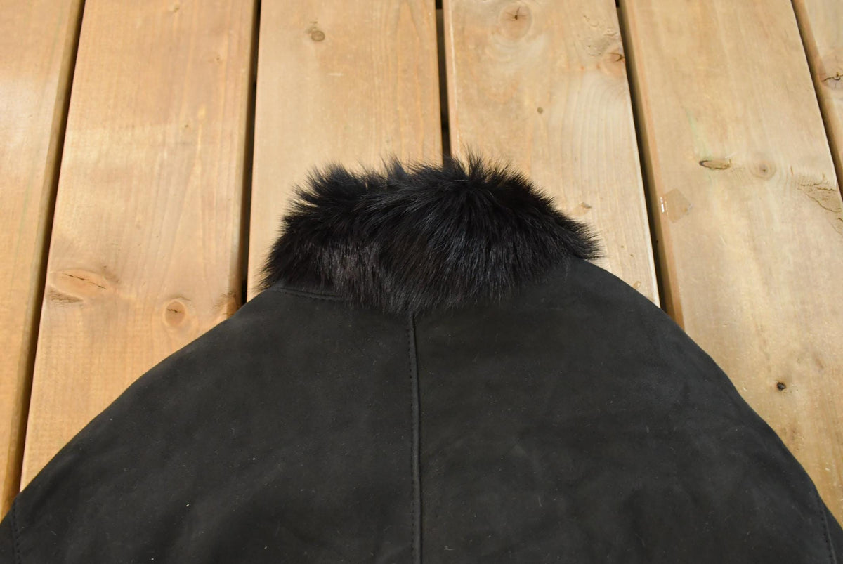 Vintage 1990s Faux Fur Shearling Coat Women's L from propervintagecanada