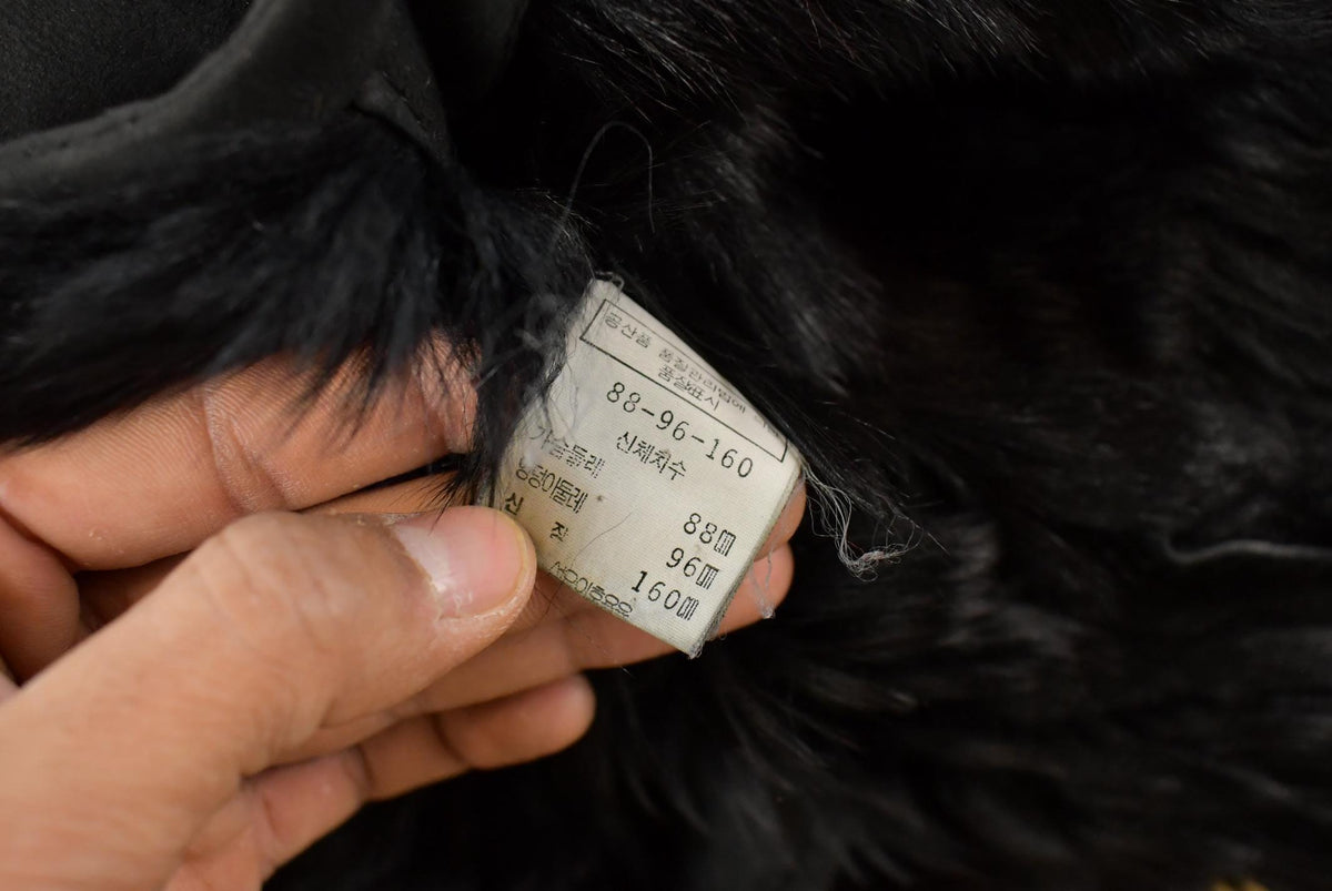 Vintage 1990s Faux Fur Shearling Coat Women's L from propervintagecanada