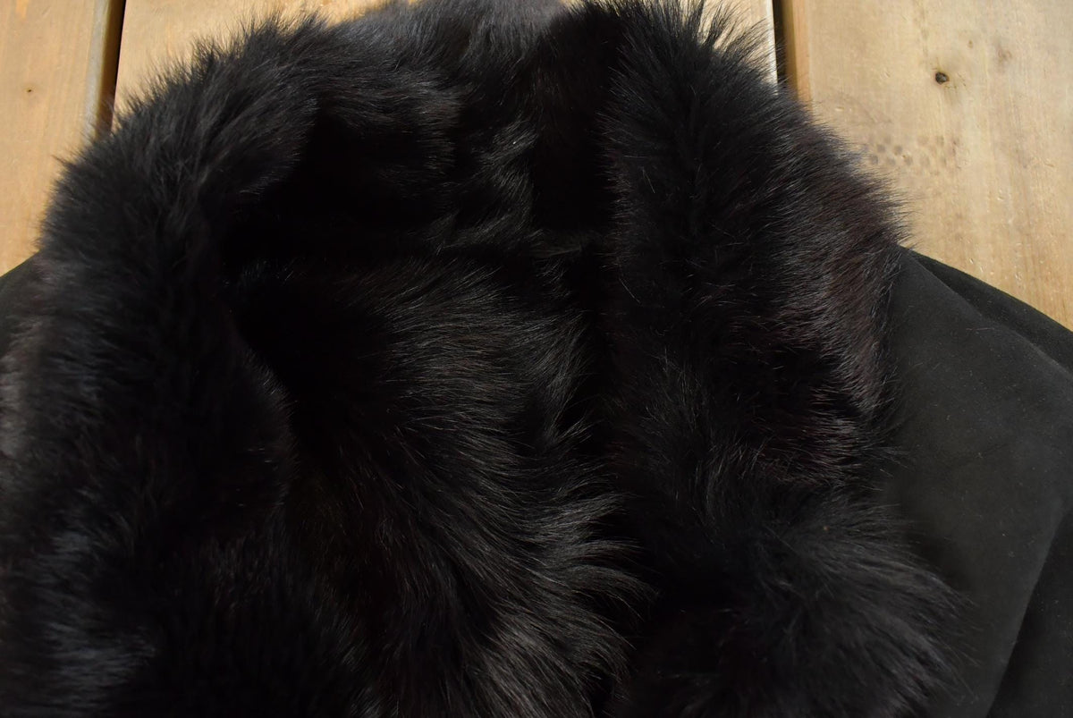 Vintage 1990s Faux Fur Shearling Coat Women's L from propervintagecanada