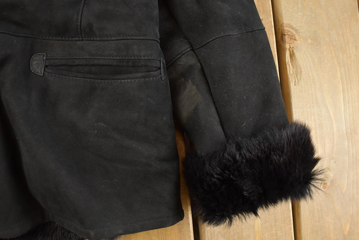 Vintage 1990s Faux Fur Shearling Coat Women's L from propervintagecanada