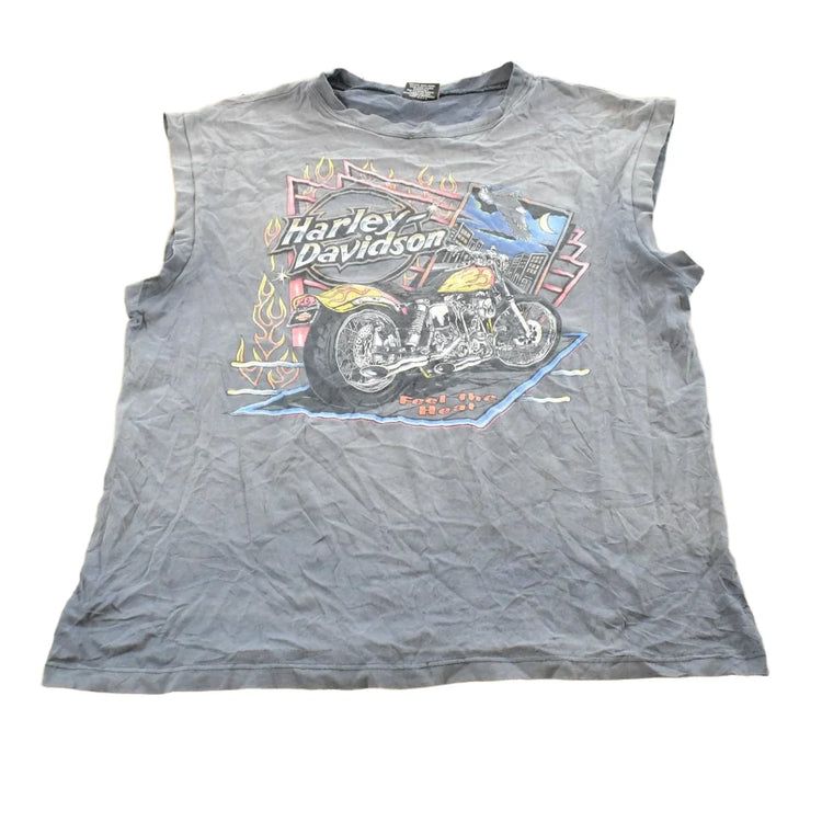 Vintage 1990s Feel the Heat Harley-Davidson Pikes Peak Colorado Biker Tank Top Mens XL from propervintagecanada