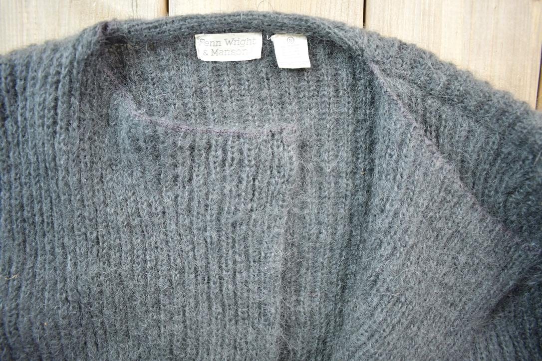 Vintage 1990s Fenn Wright And Manson Mohair Wool Knit Cardigan Sweater Women's S from propervintagecanada