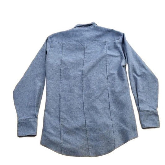 Vintage 1990s Fenton Western Style Denim Snap Button Shirt Men's M from propervintagecanada