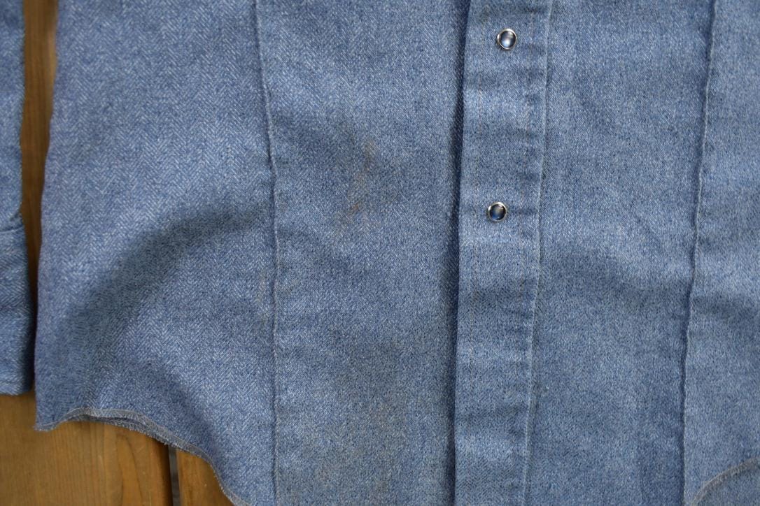 Vintage 1990s Fenton Western Style Denim Snap Button Shirt Men's M from propervintagecanada