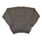 Vintage 1990s Fenzia Abstract Knit Crewneck Sweater Mens L from propervintagecanada