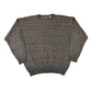 Vintage 1990s Fenzia Abstract Knit Crewneck Sweater Mens L from propervintagecanada