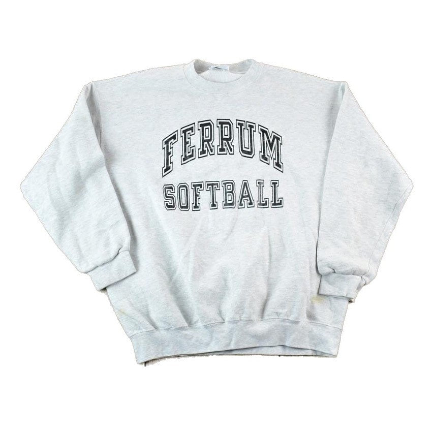 Vintage 1990s Ferrum Softball Souvenir Heavyweight Crewneck Sweatshirt Made In USA Men's XL from propervintagecanada