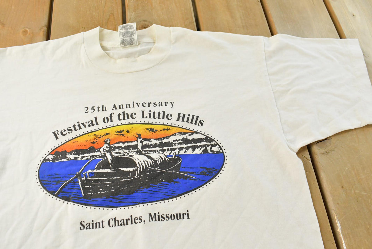 Vintage 1990s Festival of the Little Hills Missouri Graphic T-Shirt Men's L from propervintagecanada