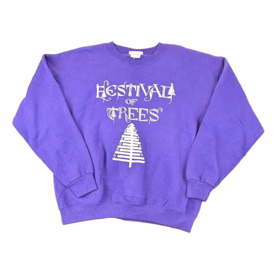 Vintage 1990s Festival Of Trees Graphic Print Crewneck Sweatshirt Mens L from propervintagecanada