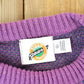 Vintage 1990s Field Gear Knit Abstract Pattern Crewneck Sweater Made In USA Men's XL from propervintagecanada