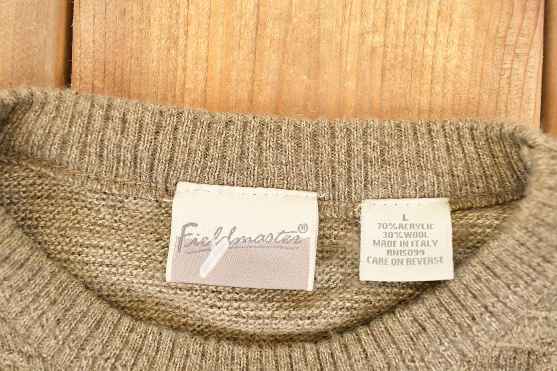 Vintage 1990s Fieldmaster Abstract Knit Sweater Men's L from propervintagecanada