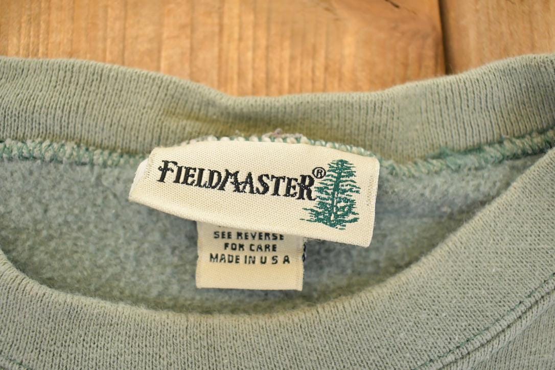 Vintage 1990s Fieldmaster Outdoorsman Big Wolf Graphic Print Crewneck Sweatshirt Men's XL from propervintagecanada