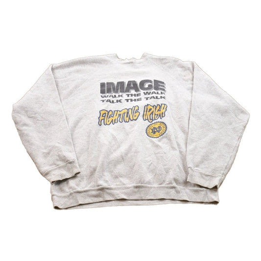 Vintage 1990s Fighting Irish University Of Notre Dame Collegiate Crewneck / Embroidered / NCAA Sweatshirt / Sportswear / Americana from propervintagecanada