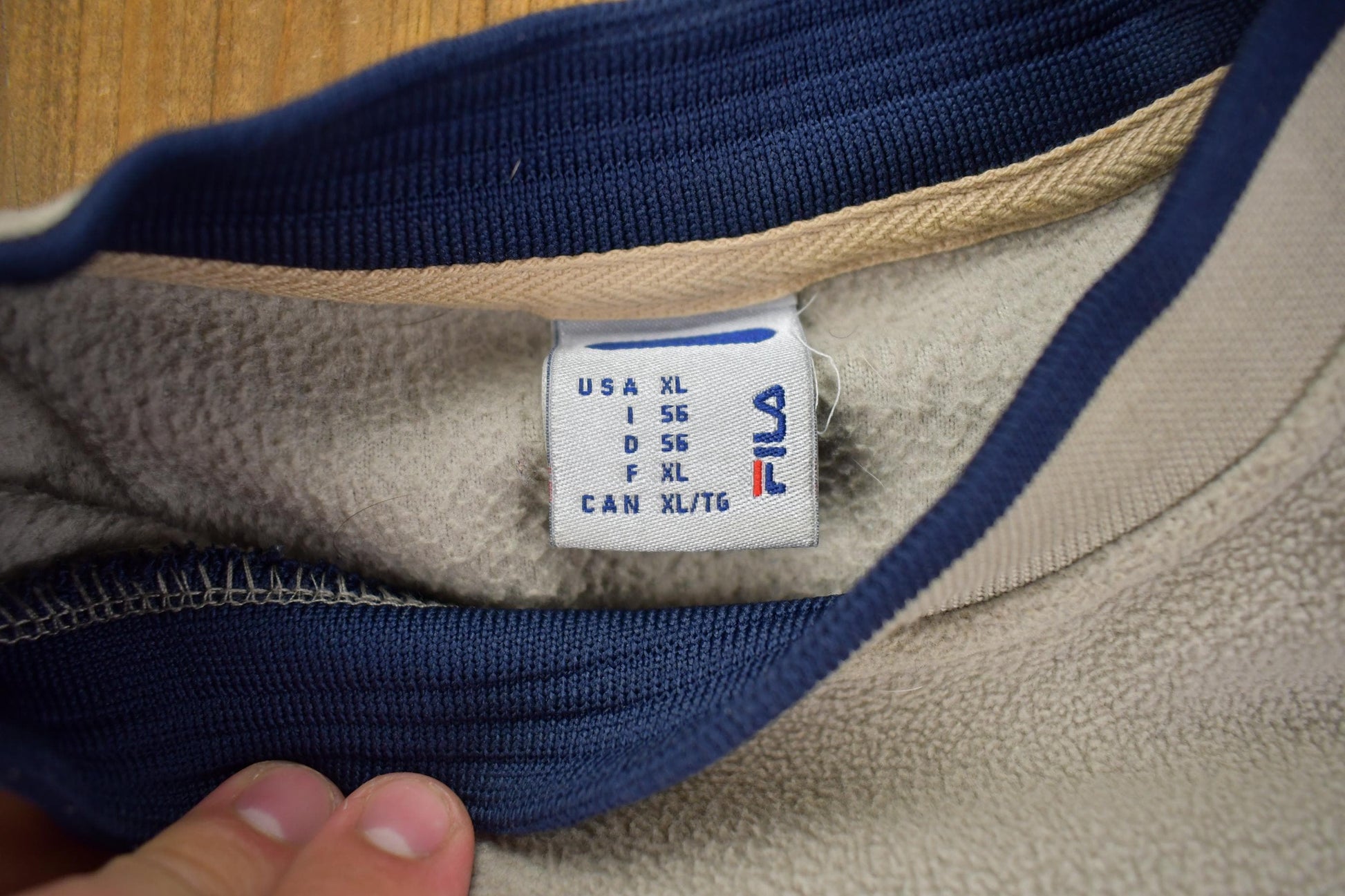 Vintage 1990s Fila Fleece Crewneck Sweatshirt Men's XL from propervintagecanada