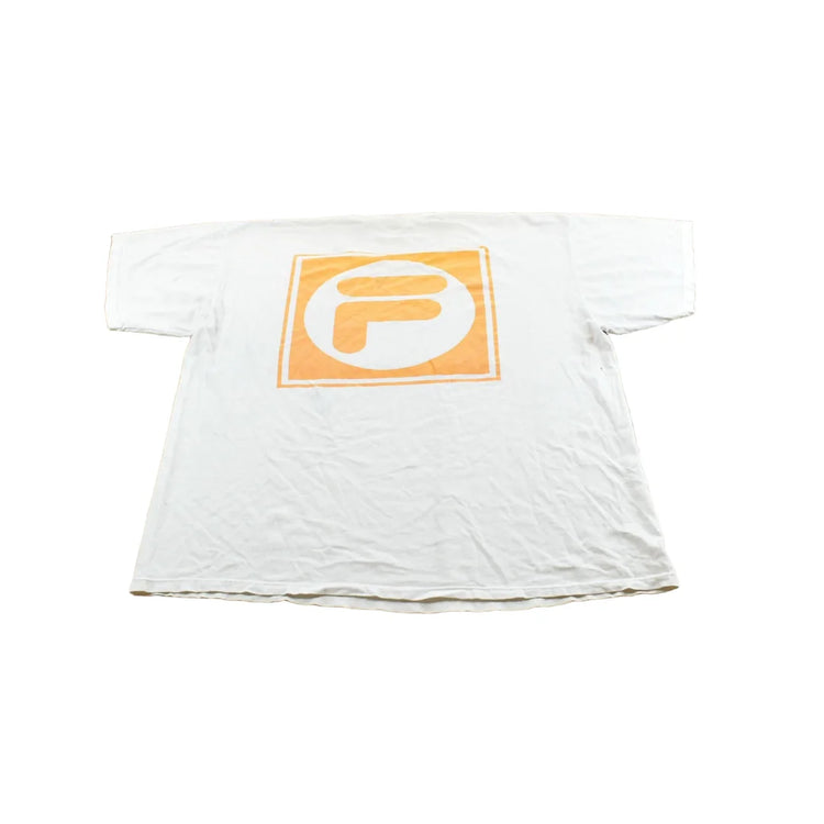 Vintage 1990s Fila Logo Graphic T-Shirt Men's 2XL from propervintagecanada