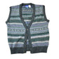 Vintage 1990s Fine Line Knit Perfect Mild Distress Cardigan Sweater Vest Men's M from propervintagecanada