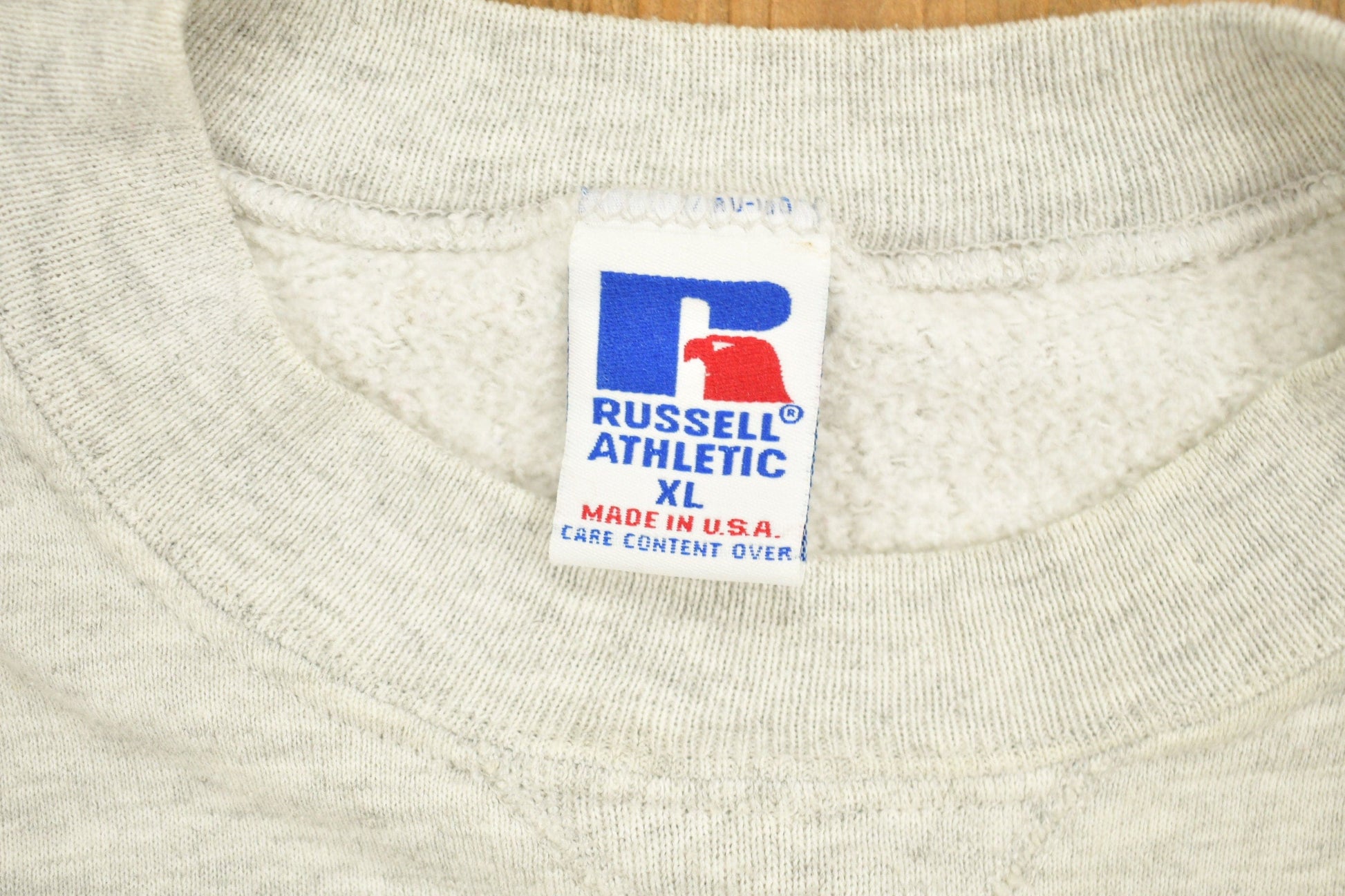 Vintage 1990s First Class Grandfather Collegiate Crewneck / 90s / Sportswear / Americana / Collegiate / University / Russell / Made In USA from propervintagecanada