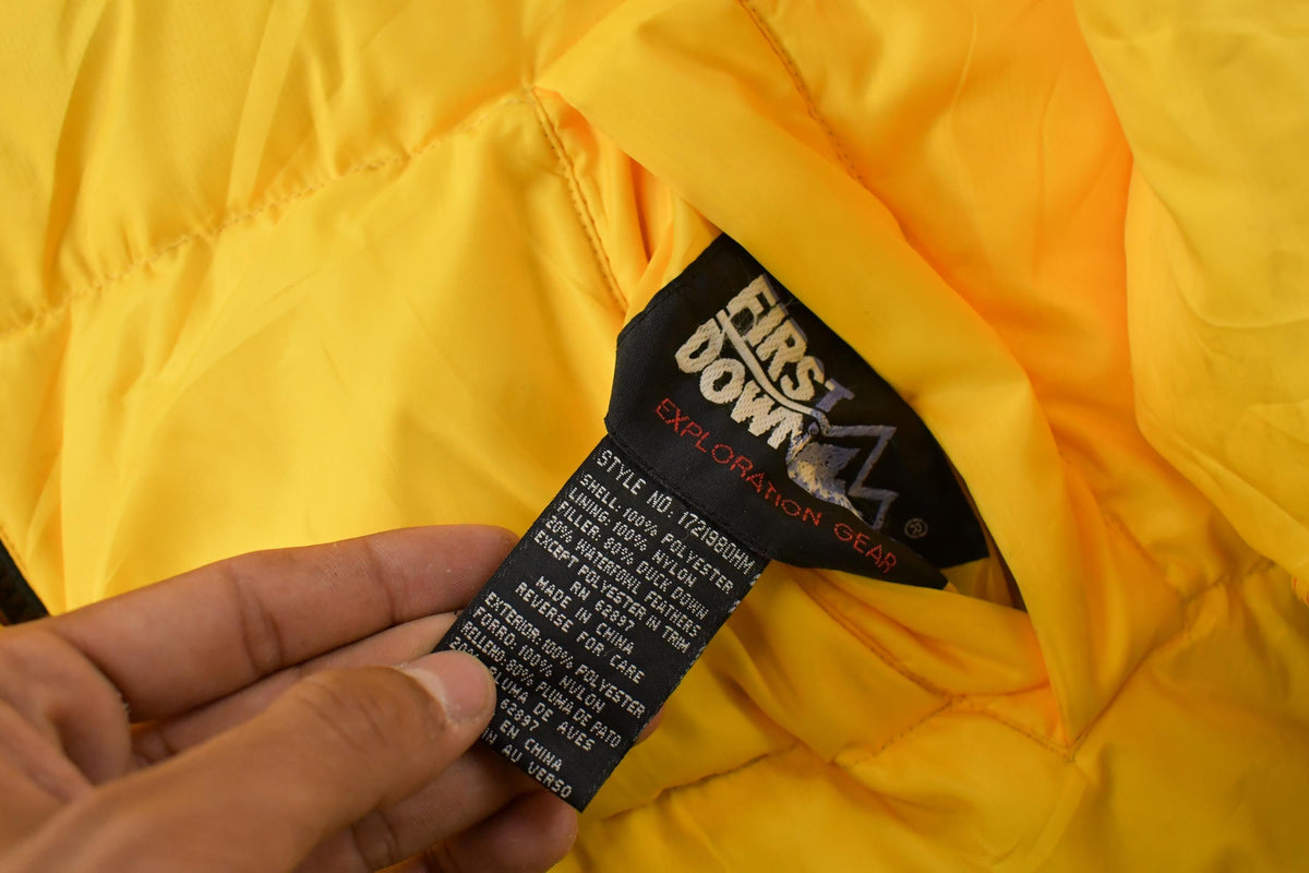 Vintage 1990s First Down Puffer Jacket Men's XL from propervintagecanada