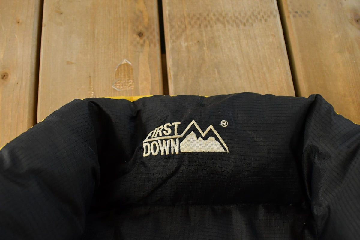 Vintage 1990s First Down Puffer Jacket Men's XL from propervintagecanada